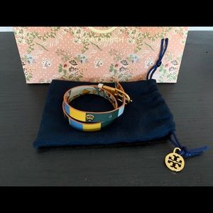 NEW Tory Burch reversible leather wrap bracelet